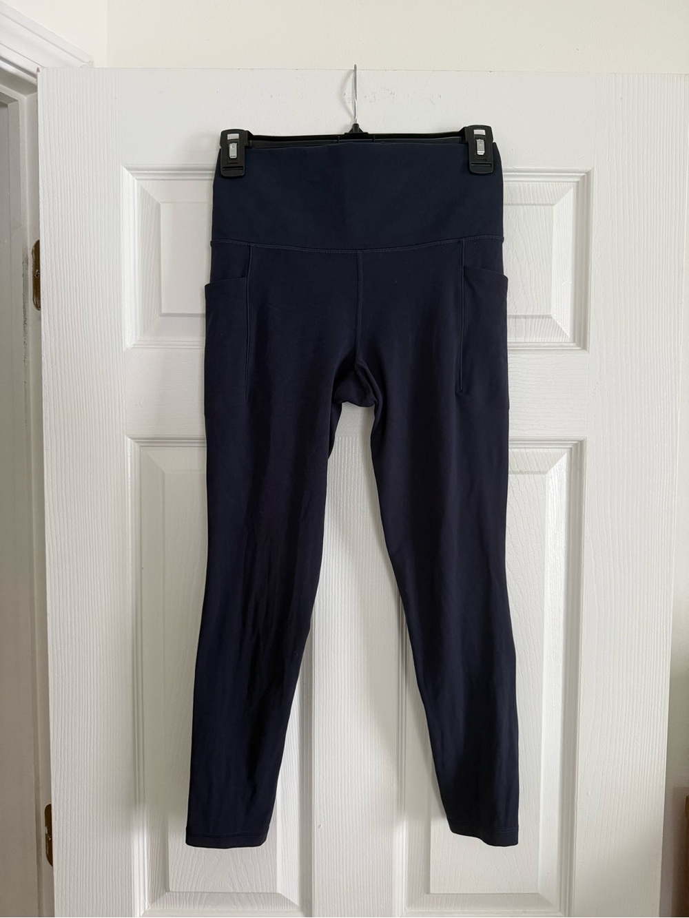 Athleta Navy High-Rise Leggings with Side Pockets